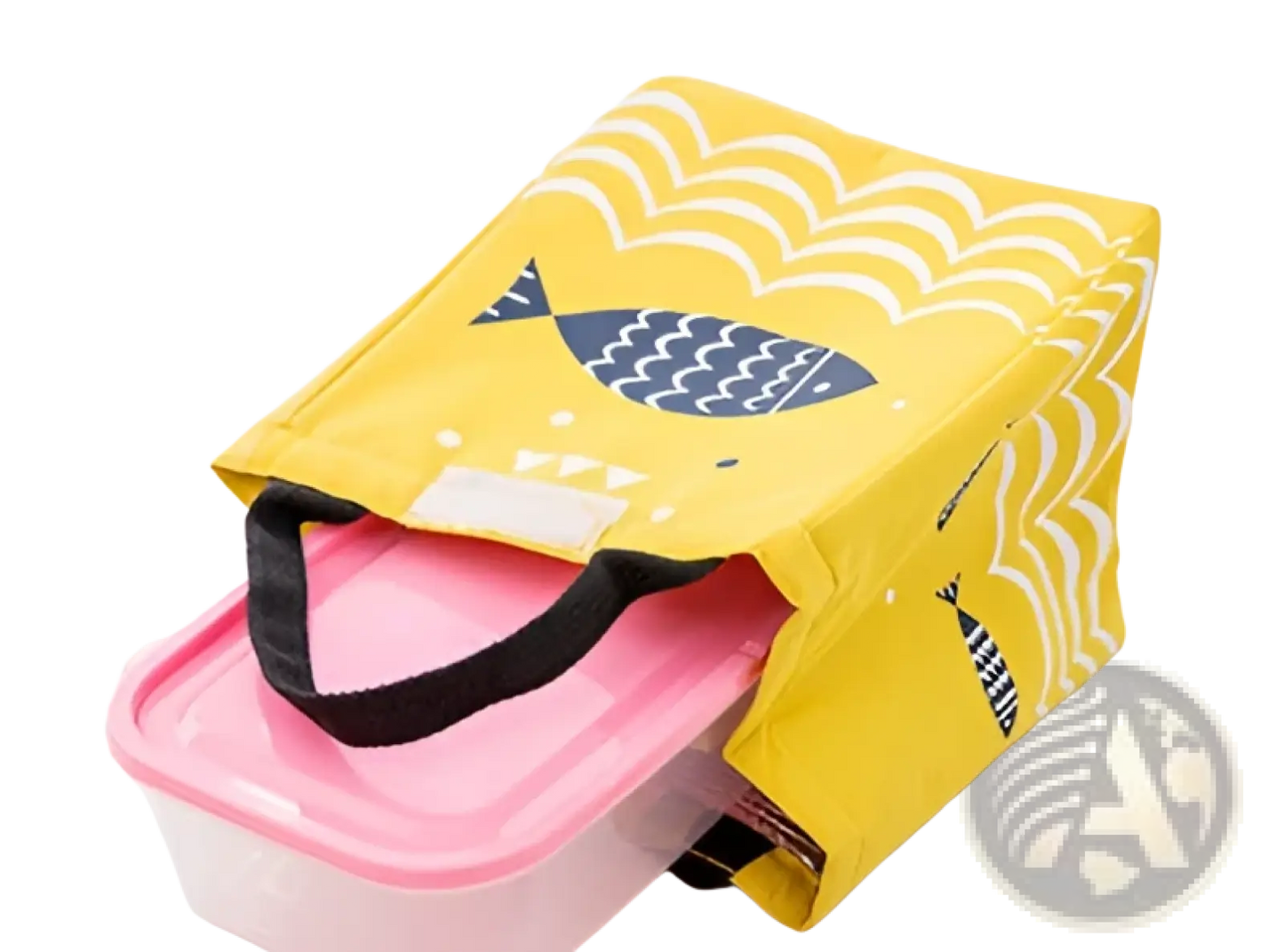 Mini Cartoon Oxford Insulated Picnic Handbag | Fish Pattern | 4 Colors | Velcro Closure | ARBA Global - Niksstuff