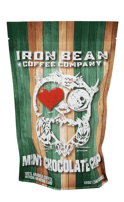 Mint Chocolate Chip Flavored Coffee | 12oz | Whole Bean or Drip Grind | Iron Bean Coffee Company - Niksstuff