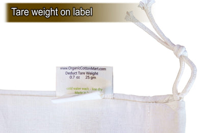 Organic Cotton Muslin Produce Bags