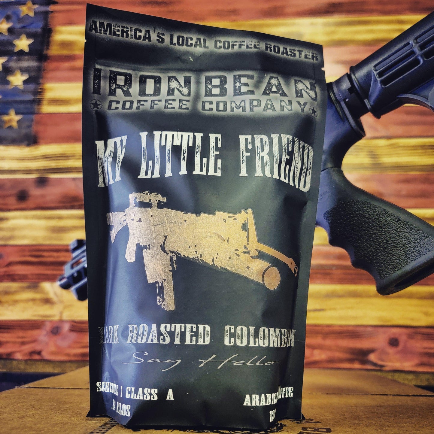 My Little Friend | Dark Colombian Supremo Coffee | 12oz | Dark Roast | Whole Bean or Ground | Iron Bean Coffee Company - Niksstuff