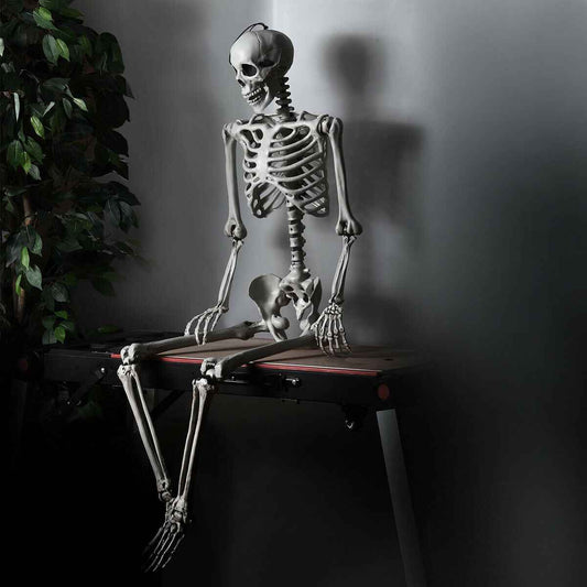 5.4 FT Life-Size Halloween Skeleton – Full Body Hanging with Movable Joints