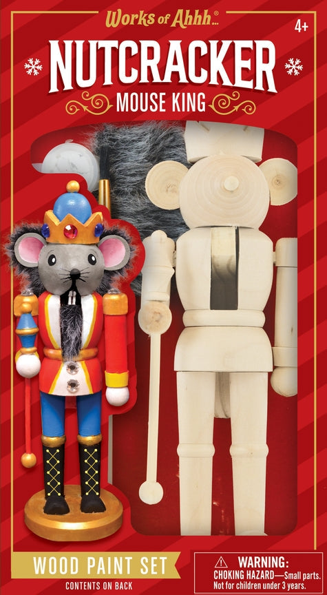 Nutcracker Mouse King Wood Craft & Paint Kit | Ages 4+ | Dr. Toy Winner - Niksstuff