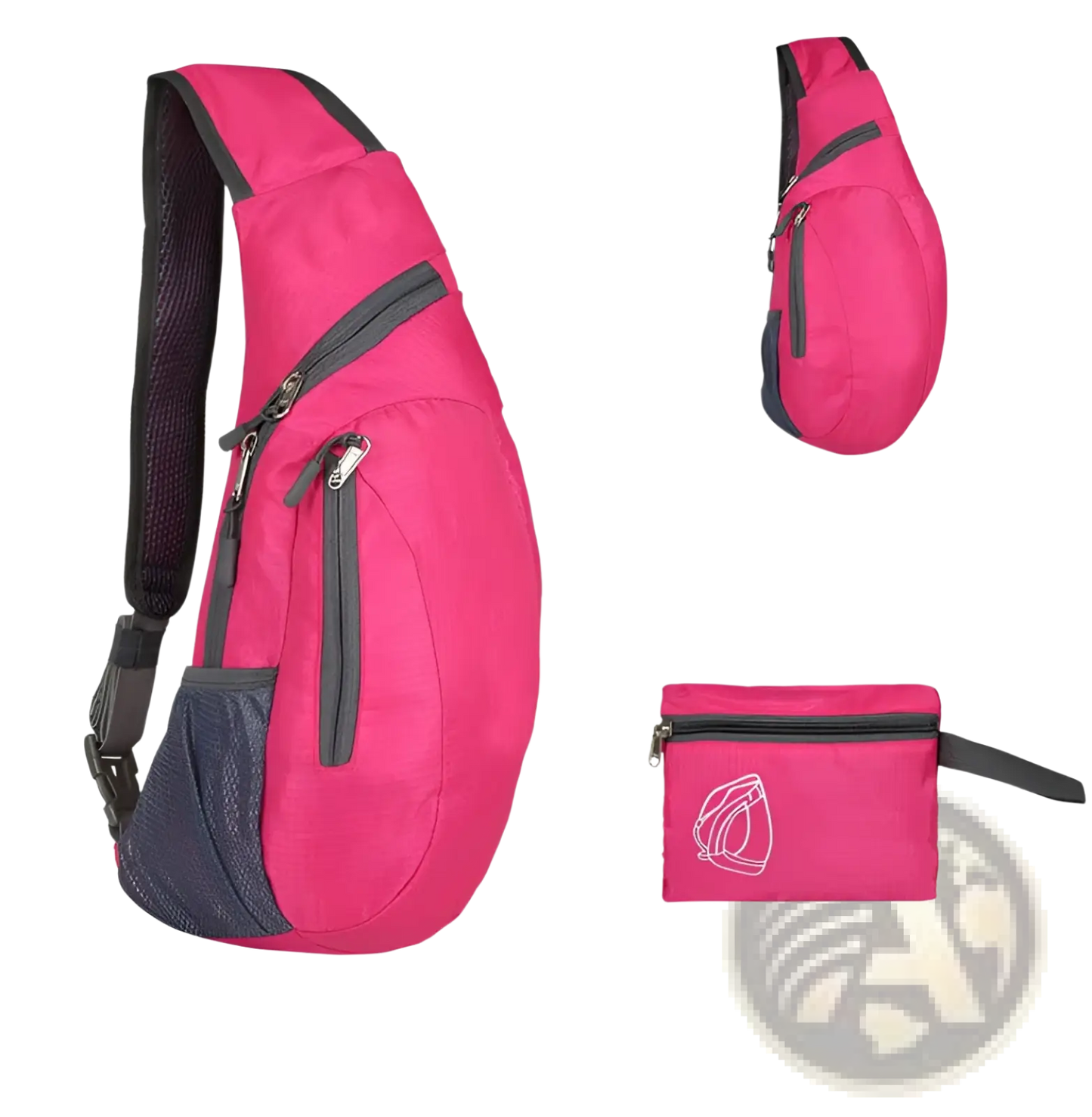 Nylon Sling Bag | Waterproof Crossbody Shoulder Backpack | 6 Colors | Foldable | 42×19×14cm | ARBA Global - Niksstuff