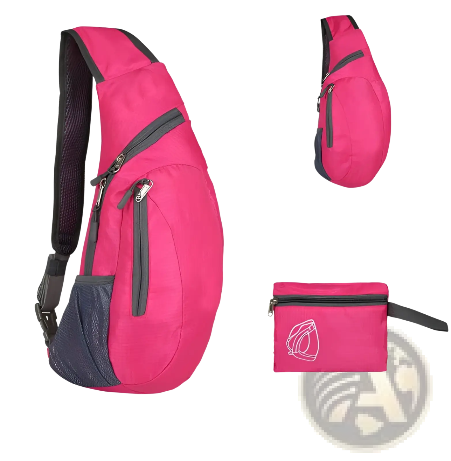 Nylon Sling Bag | Waterproof Crossbody Shoulder Backpack | 6 Colors | Foldable | 42×19×14cm | ARBA Global - Niksstuff