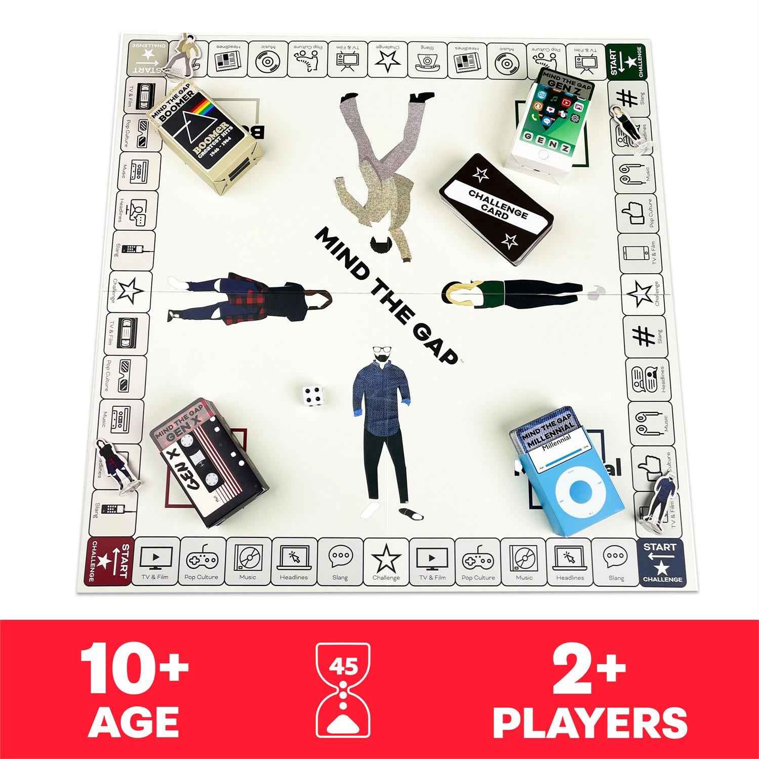 Mind the Gap — A Trivia Game for the Generations | Deluxe Edition | 2+ Players | Ages 10+