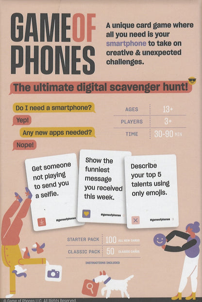 Game of Phones – Smartphone Card Game | 3+ Players, Ages 13+