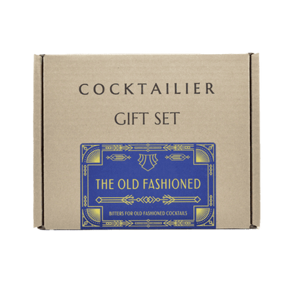 Cocktailier old fashioned bitters gift set box with “The Old Fashioned” label