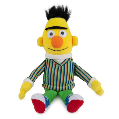 Front-facing Bert beanbag plush with striped shirt and red, white, and blue shoes
