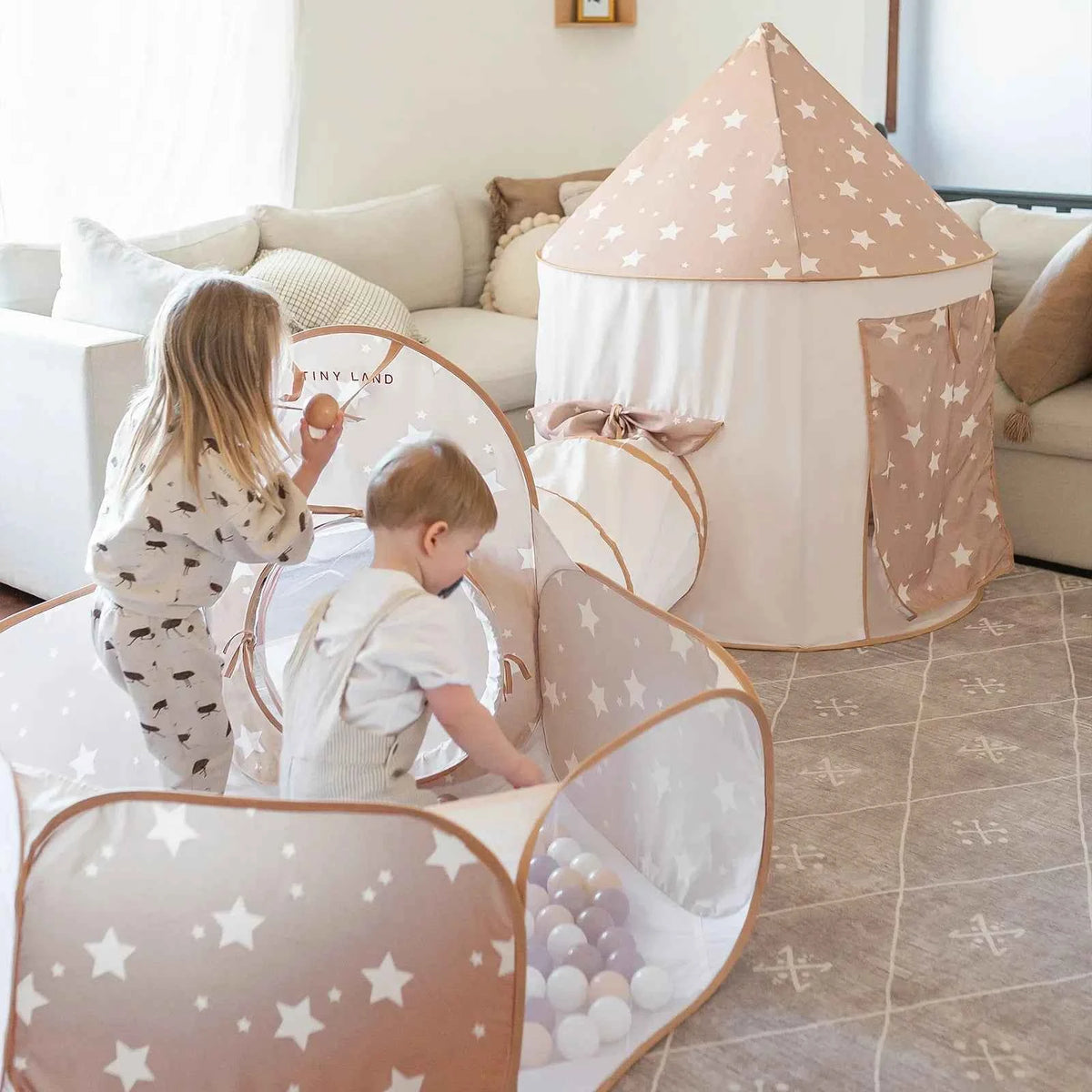 Tiny Land 3-in-1 Play Tunnel, Tent and Ball Pit Set