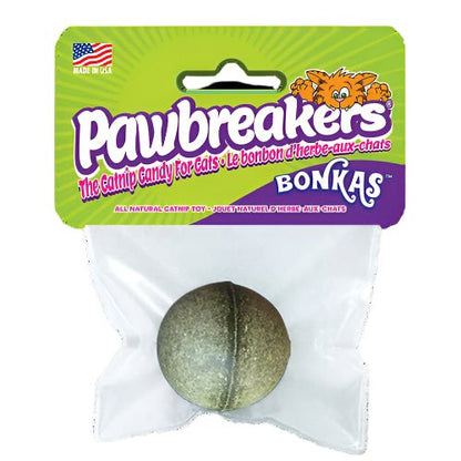 Pawbreakers Bonkas Edible Catnip Ball Toy - 100% Natural Catnip