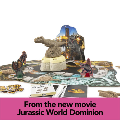 Jurassic World Dominion Stomp N' Smash Board Game with Kinetic Sand – Ages 5+