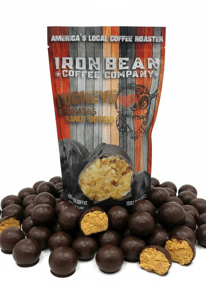 Buckeye Peanut Butter Chocolate Flavored Coffee | 12oz | Medium Roast | Whole Bean or Drip Grind | Iron Bean Coffee Company - Niksstuff