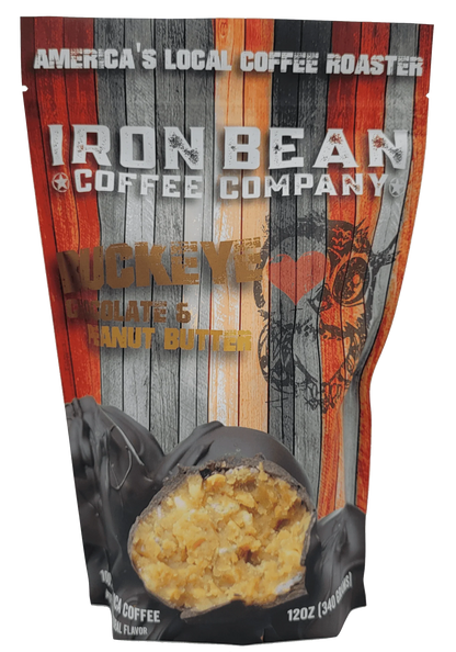 Buckeye Peanut Butter Chocolate Flavored Coffee | 12oz | Medium Roast | Whole Bean or Drip Grind | Iron Bean Coffee Company - Niksstuff
