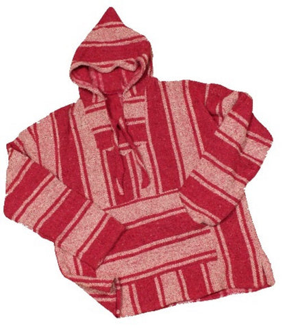 Baja Billy Mexican Baja Hoodie Poncho | Made in Mexico | 100% Acrylic | 10 Colors | M–XXL - Niksstuff