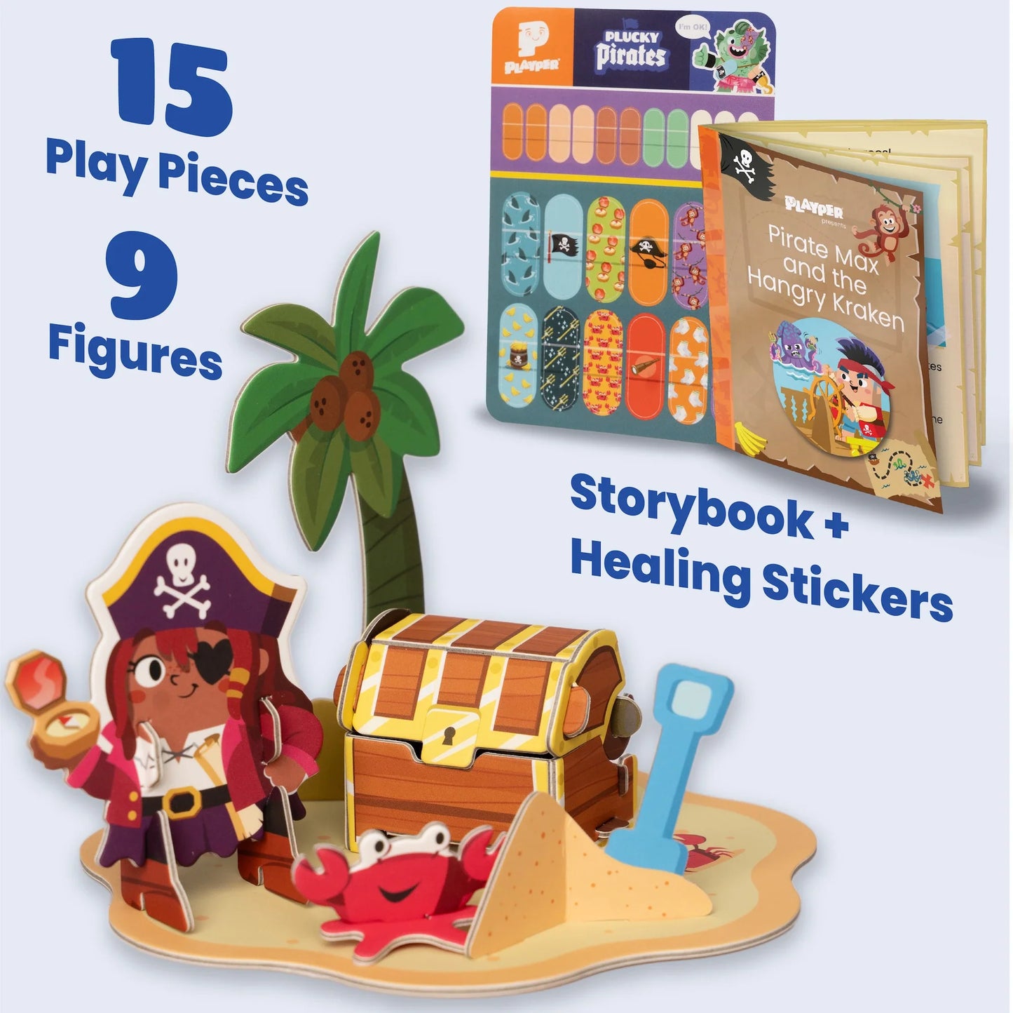 Banana-Rama Pirate Ship | Plucky Pirates Buildable Playset | Playper | Ages 3+ - Niksstuff