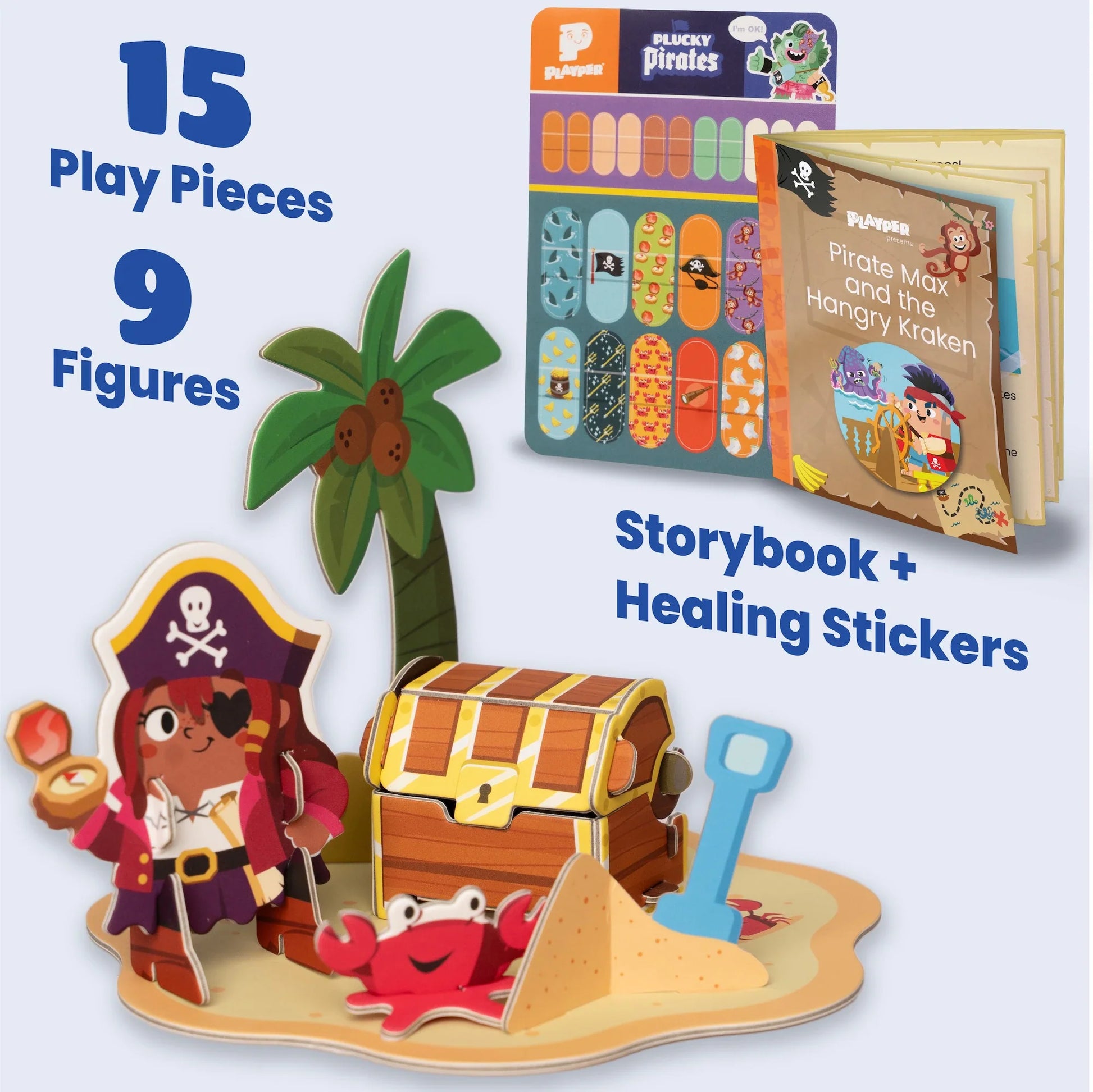 Banana-Rama Pirate Ship | Plucky Pirates Buildable Playset | Playper | Ages 3+ - Niksstuff