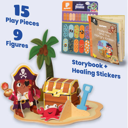 Banana-Rama Pirate Ship | Plucky Pirates Buildable Playset | Playper | Ages 3+ - Niksstuff