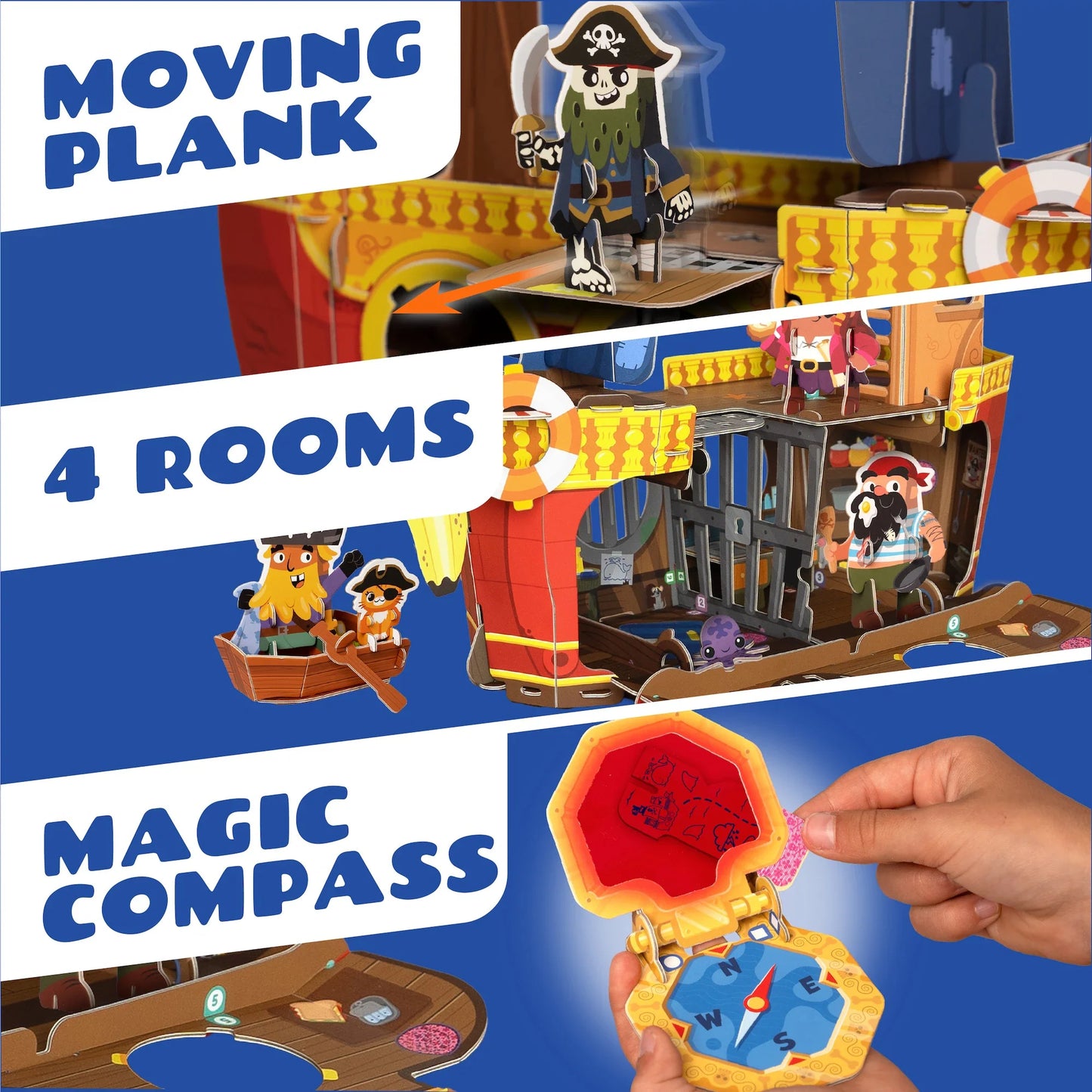 Banana-Rama Pirate Ship | Plucky Pirates Buildable Playset | Playper | Ages 3+ - Niksstuff