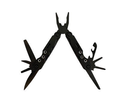 River Country Gear Folding Multi-Tool Pliers – Black, Knife, Saw, Screwdriver & Bottle Opener