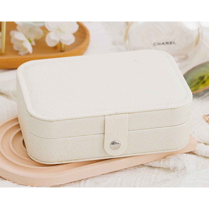 Portable Travel Jewelry Box – Small PU Leather Organizer Case