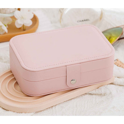 Portable Travel Jewelry Box – Small PU Leather Organizer Case