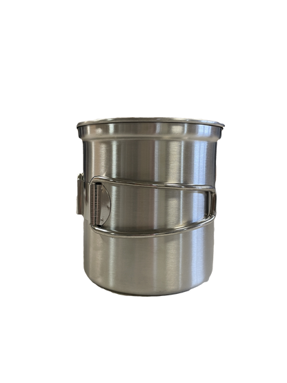 River Country Gear Stainless Steel Camping Pot Set – Pot, Pan & Lid, Lightweight Cookware