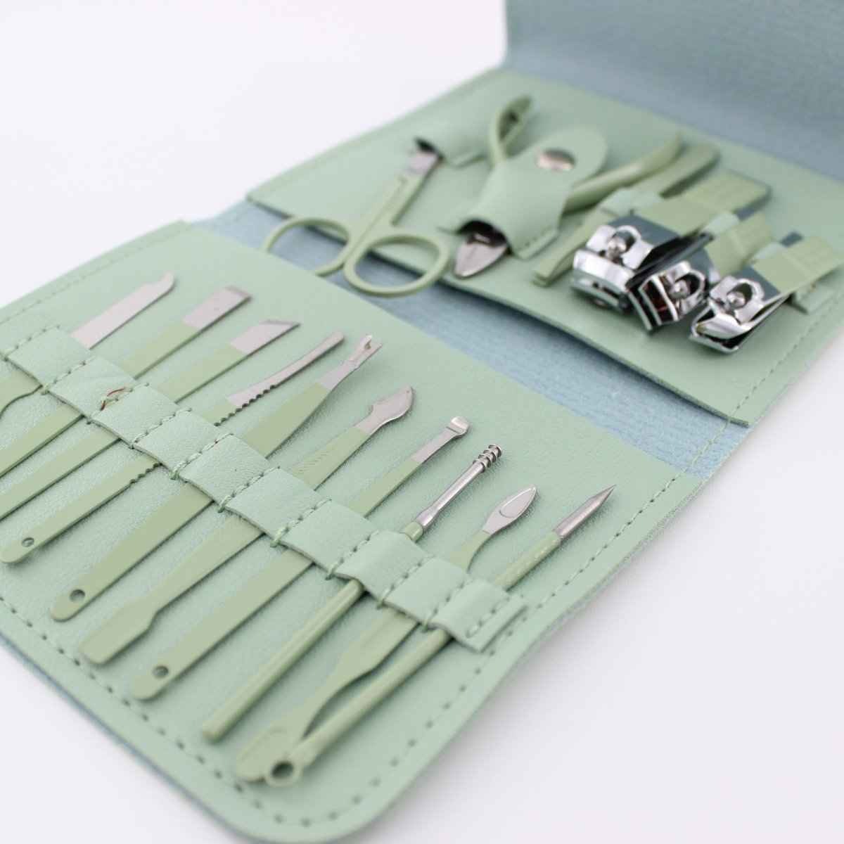 16-Piece Manicure & Pedicure Set – Carbon Steel Travel Grooming Kit