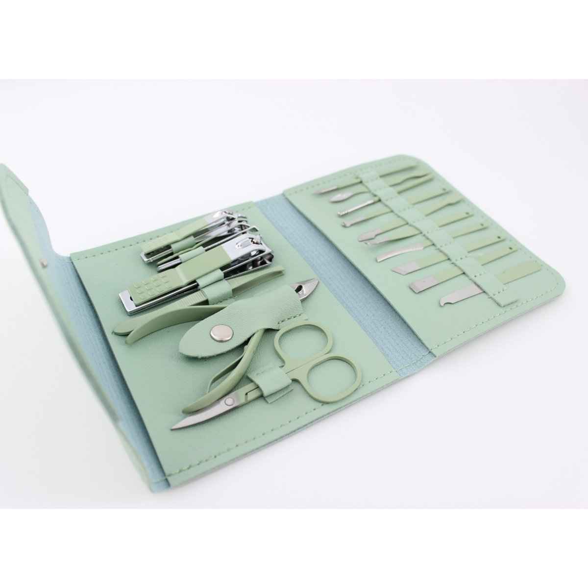 16-Piece Manicure & Pedicure Set – Carbon Steel Travel Grooming Kit
