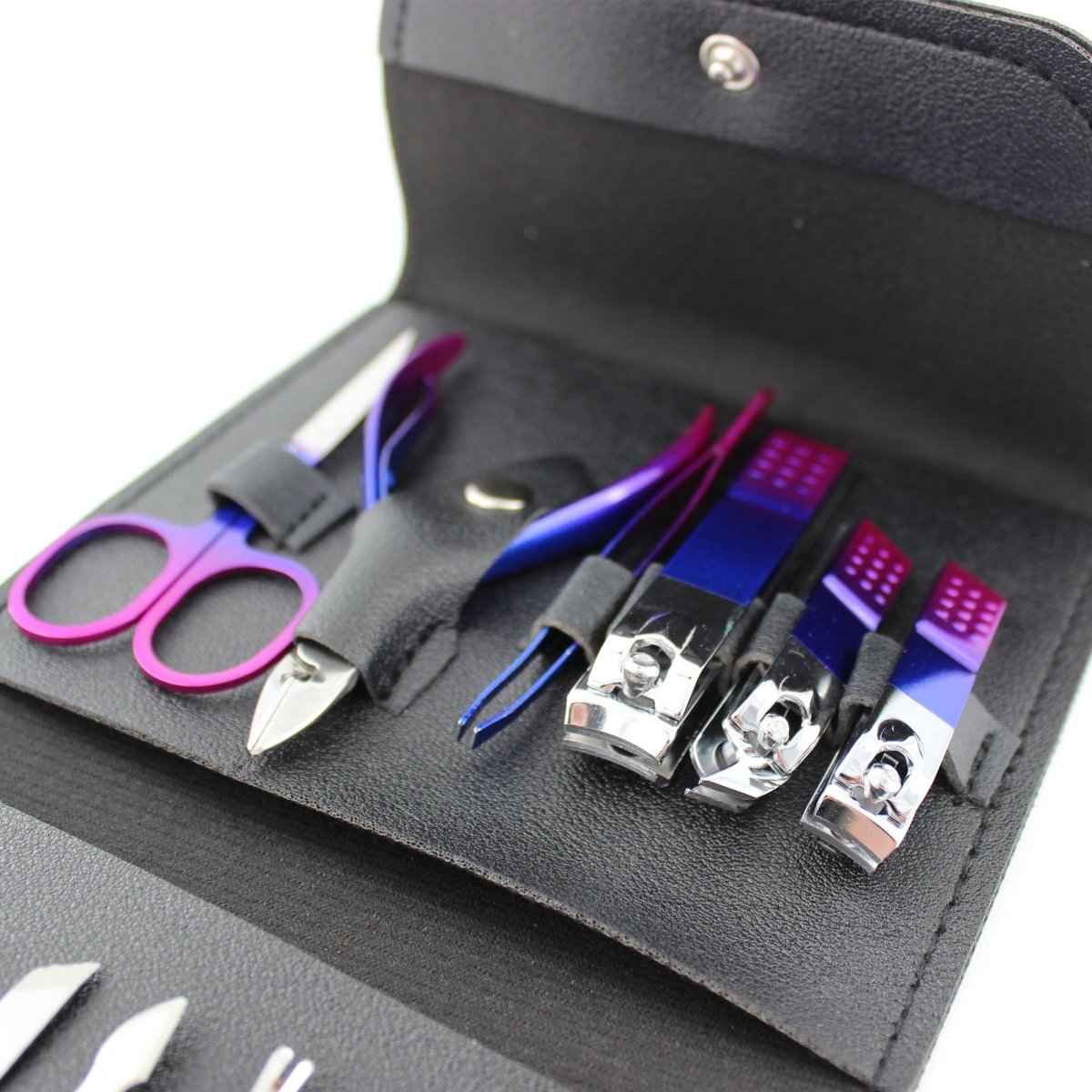 16-Piece Manicure & Pedicure Set – Carbon Steel Travel Grooming Kit