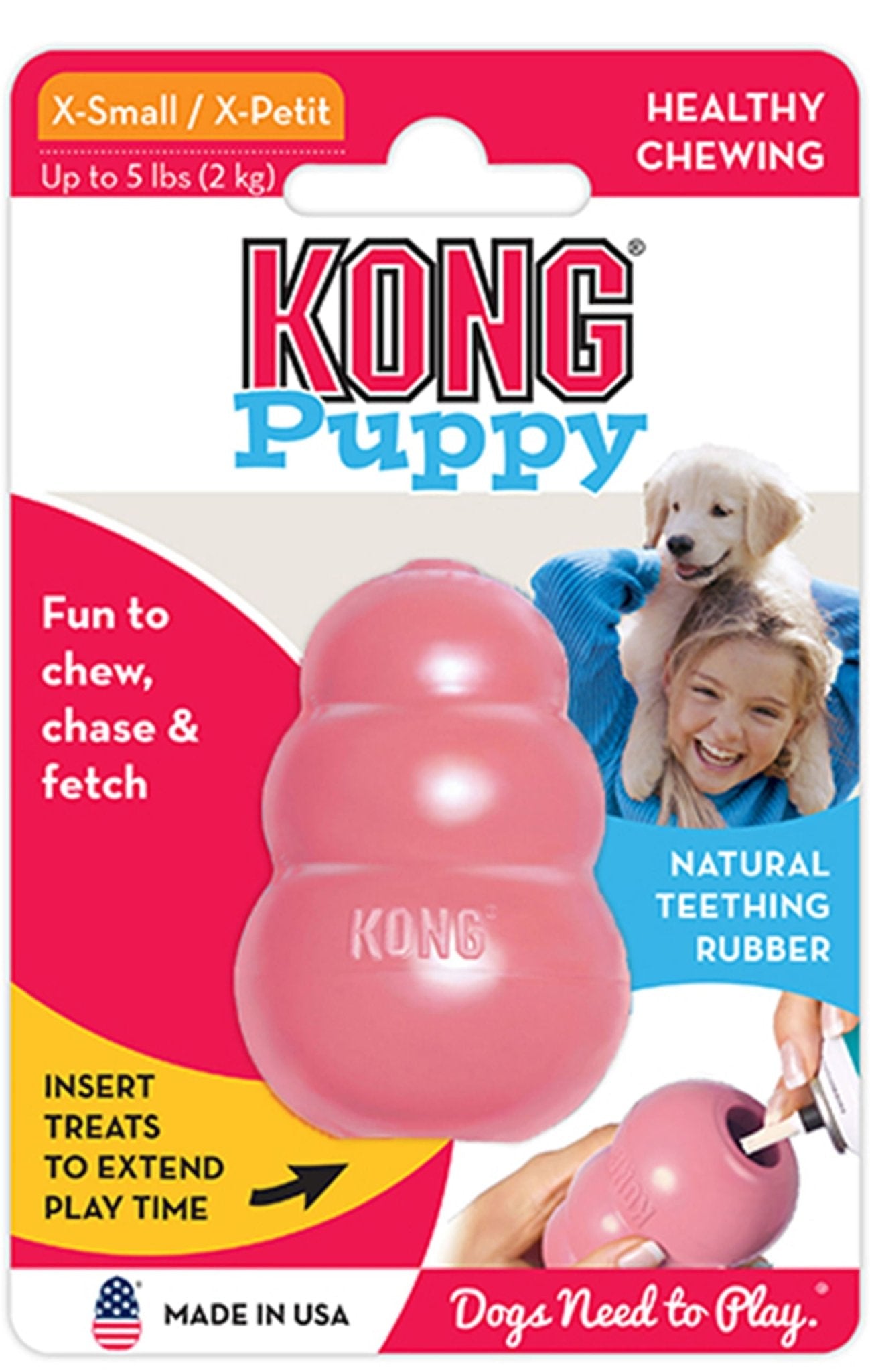 Puppy KONG Teething & Chew Dog Toy - Niksstuff