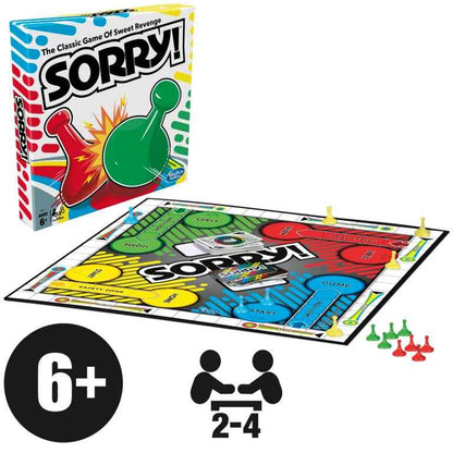 Classic Sorry! Game by Hasbro | 2–4 Players | Ages 6+