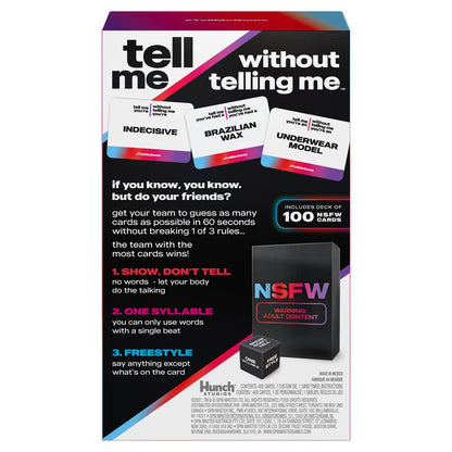 Spin Master Tell Me Without Telling Me Adult Party Game