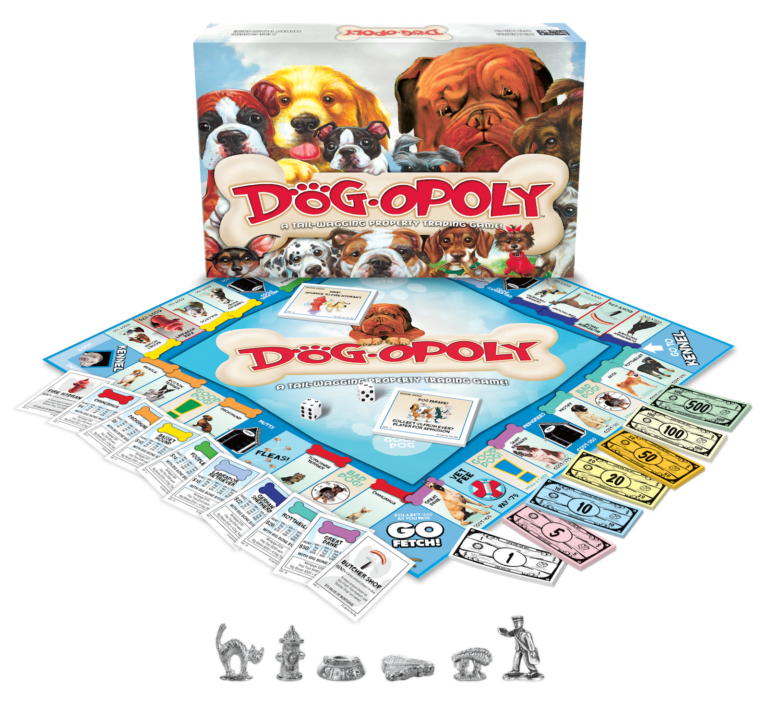 Dog-Opoly Board Game – Dog-Themed Monopoly-Style Game | 2-6 Players, Ages 8+