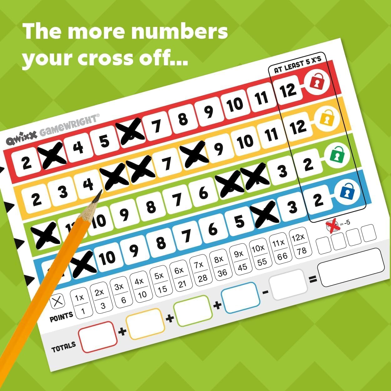 Qwixx Fast Family Dice Game – 2-4 Players, Ages 8+