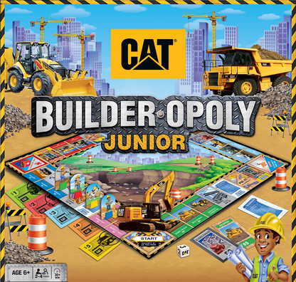 CAT Builder-Opoly Junior Board Game | Construction-Themed | Ages 5+