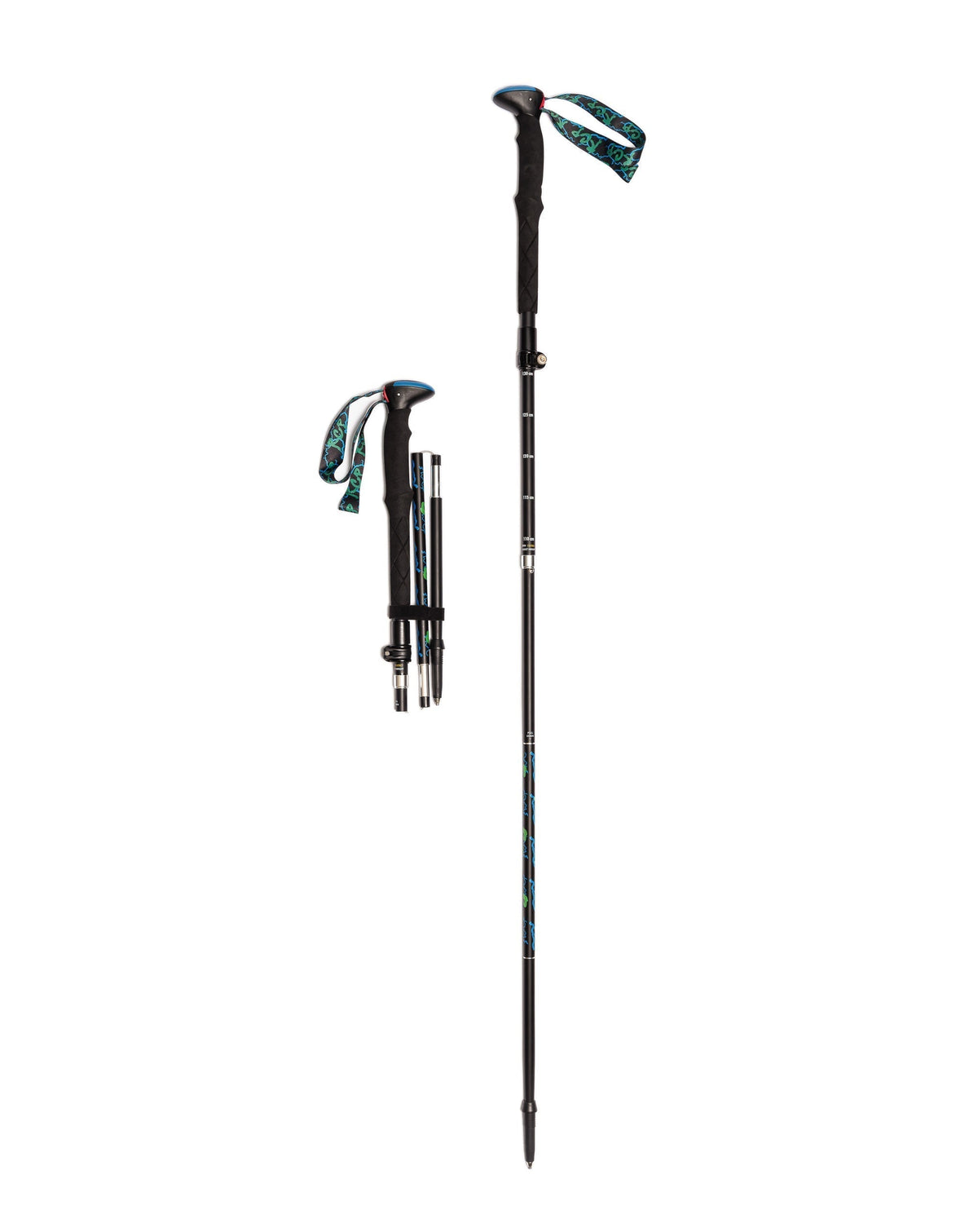 River Country Gear 100% Carbon Fiber Folding Trekking Poles – 7.4 oz/pole, 15" Collapsed, 110cm+ Adjustable