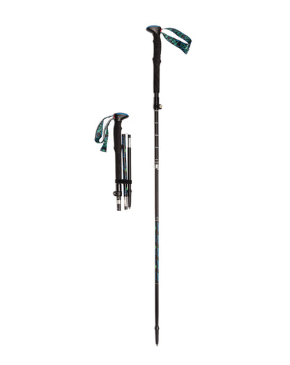 River Country Gear 100% Carbon Fiber Folding Trekking Poles – 7.4 oz/pole, 15" Collapsed, 110cm+ Adjustable