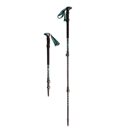 River Country Gear 100% Carbon Fiber Telescoping Trekking Poles – 6 oz/pole, Anti-Shock, 66–135cm