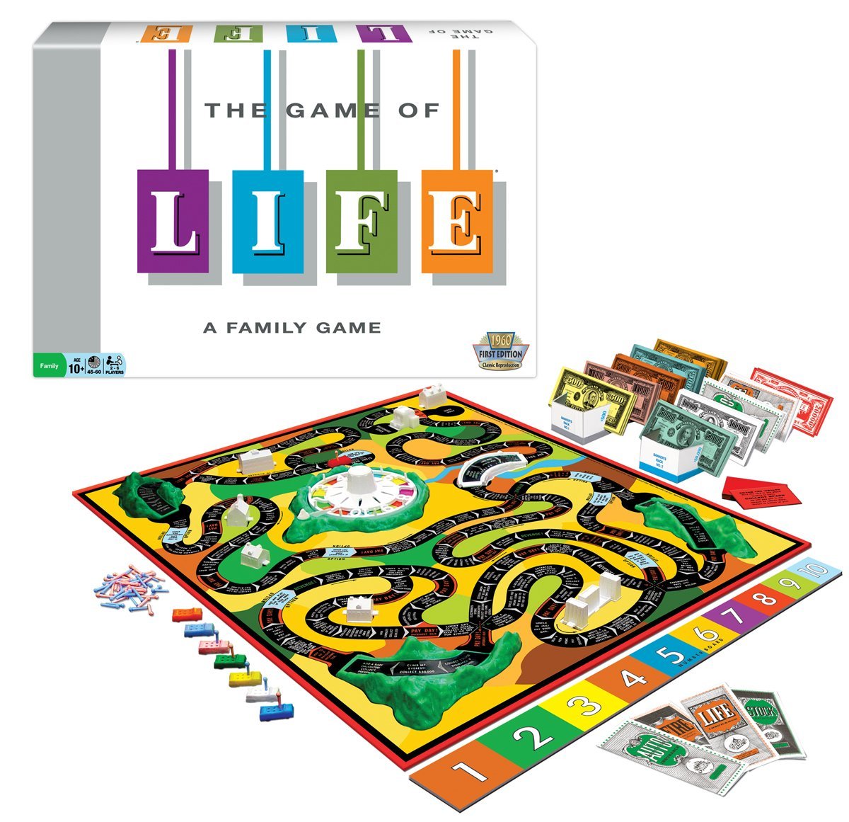 The Game of Life – Classic 1960 First Edition Reproduction | 2-6 Players, Ages 10+