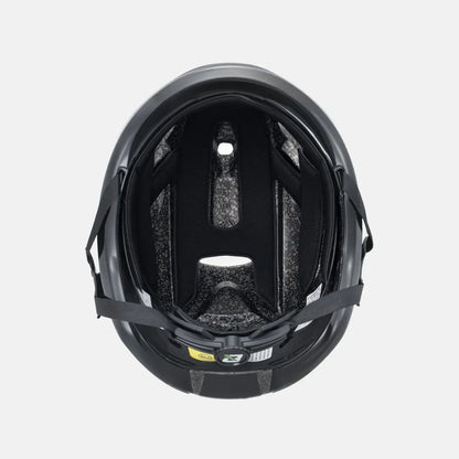 ROCKBROS bike helmet with LED lights, open interior padding and adjustable fit straps