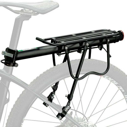 ROCKBROS rear bike rack with seatpost mount, black platform and curved support legs