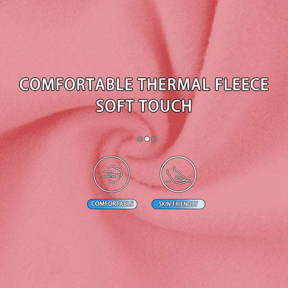 Pink thermal fleece balaclava ski mask fabric close-up, soft-touch texture detail