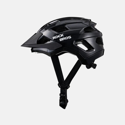 Black youth bike helmet with side vents and adjustable chin straps