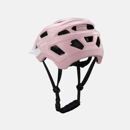 Youth bike helmet, pink shell with vented sides and adjustable chin straps