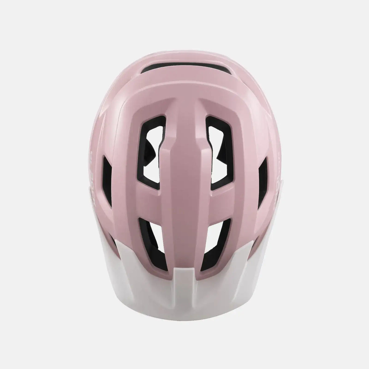 Youth bike helmet, pink top shell with large vent cutouts