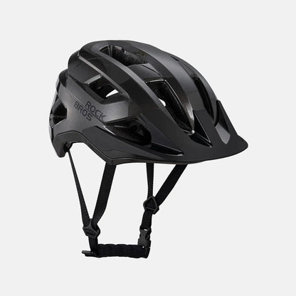 Youth bike helmet, black top shell with multiple vent channels