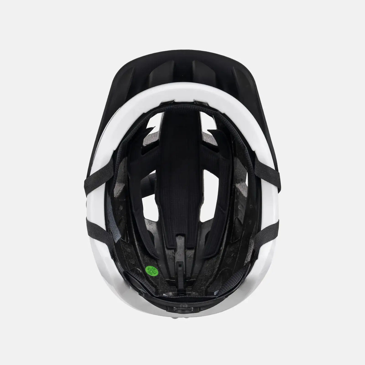ROCKBROS youth bike helmet, black and white with ventilation vents and adjustable straps