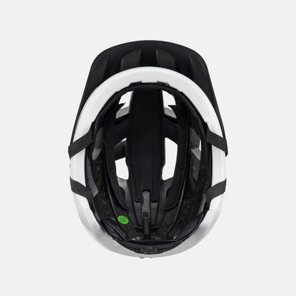 ROCKBROS youth bike helmet, black and white with ventilation vents and adjustable straps