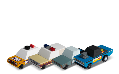 Rust Patrol 4-Pack | Candylab CANDYCAR TOONS | Wooden & Diecast Toy Cars | Ages 3+ | Collectible Bundle - Niksstuff