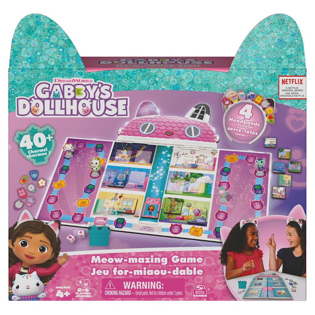 Gabby's Dollhouse Meow-Mazing Board Game by Spin Master – 2-4 Players, Ages 4+